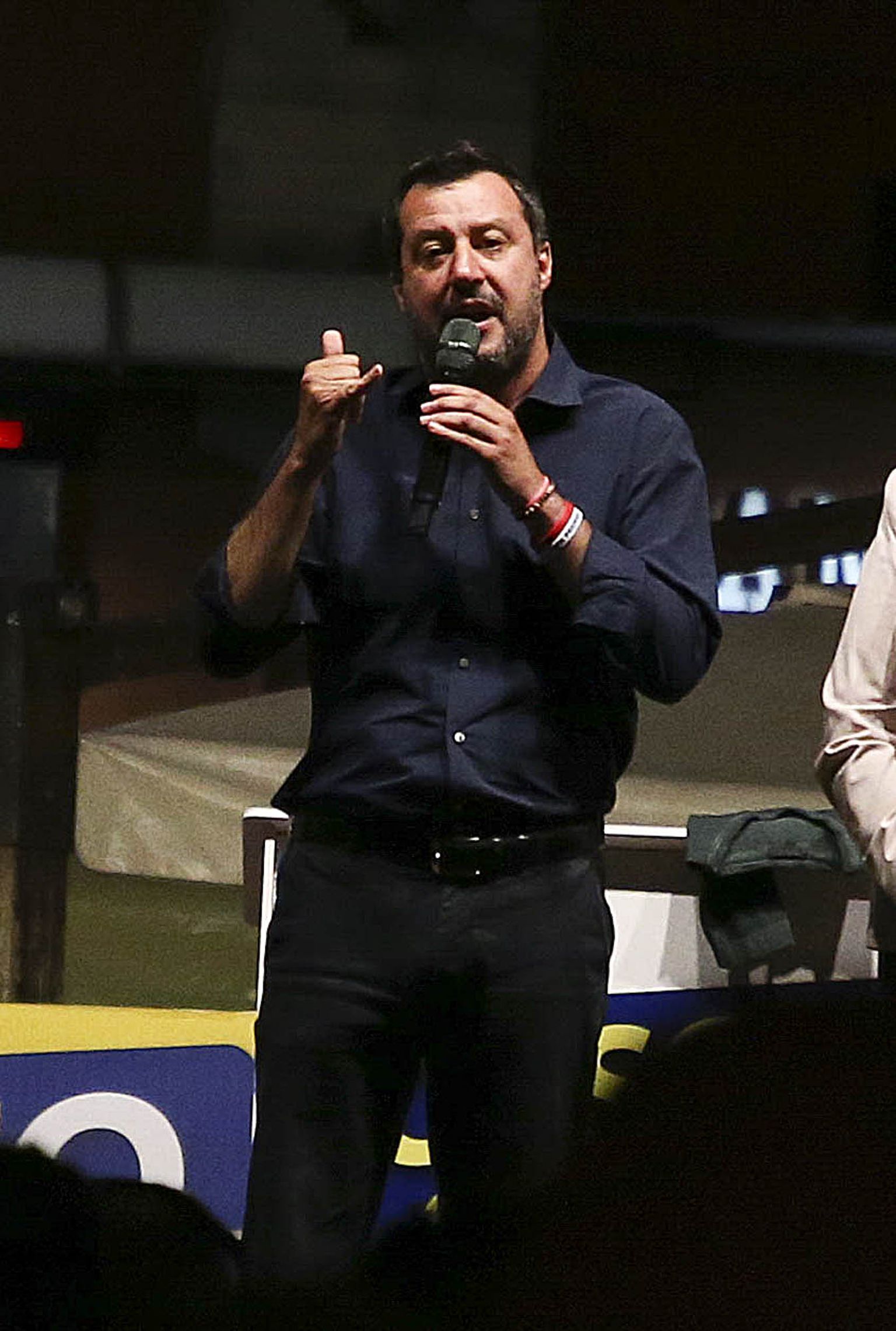 Itaalia siseminister Matteo Salvini reedel Napoli lähedal Casorias poliitilisel üritusel.