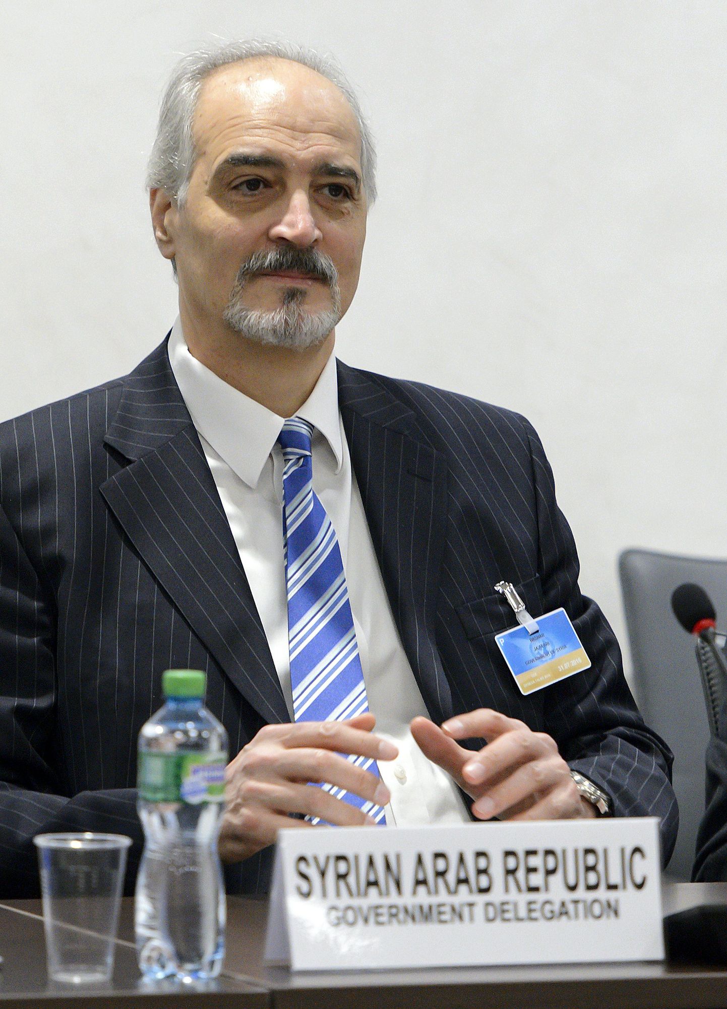 ÜRO Süüria delegatsiooni esidnaja Bashar al-Jaafari ÜRO esinduses Genfis