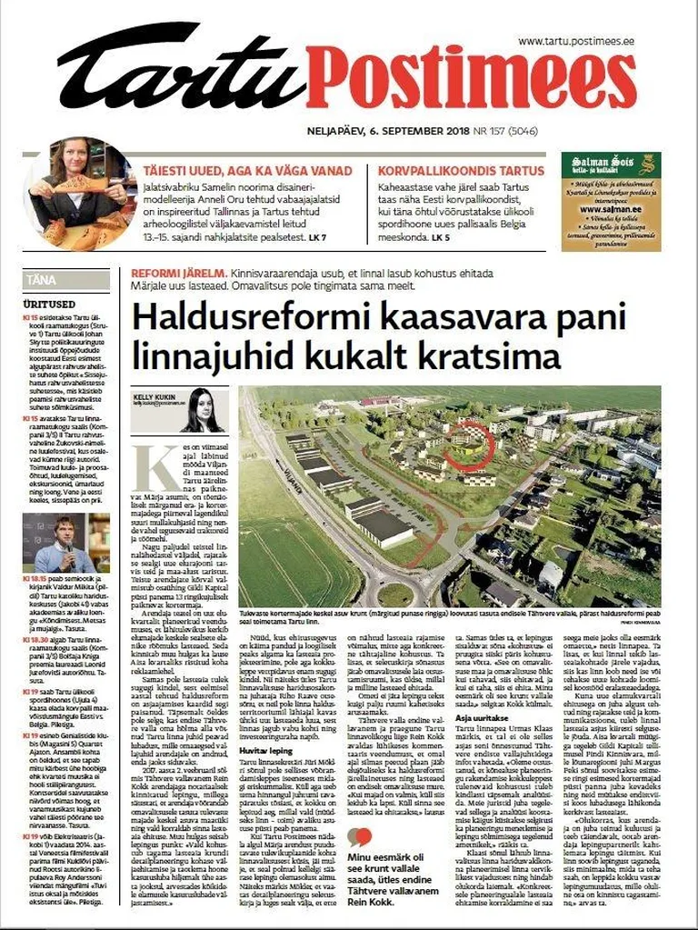 Väljavõte 6. septembri Tartu Postimehest.