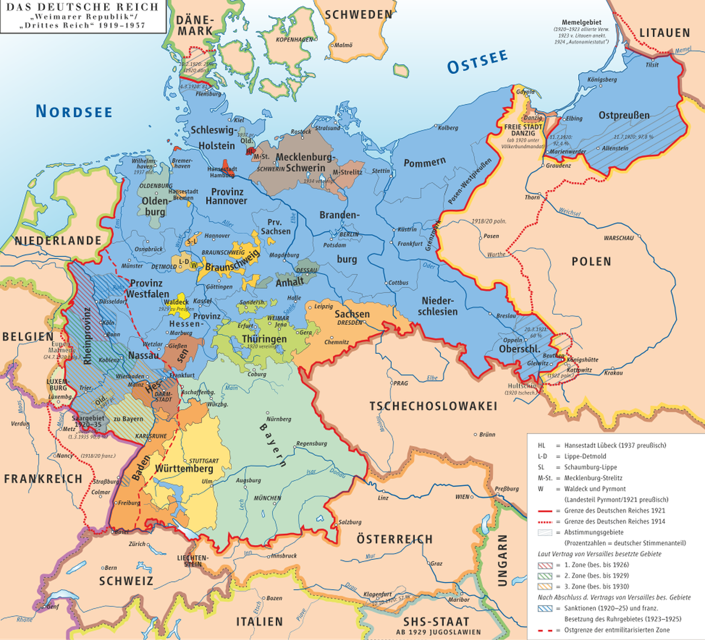 Saksamaa 1937. aasta piirides.