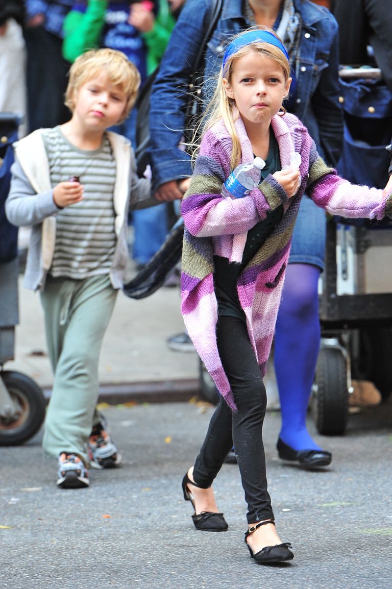 Gwyneth Paltrowi poeg Mosese ja tütar Apple 2011. aastal.