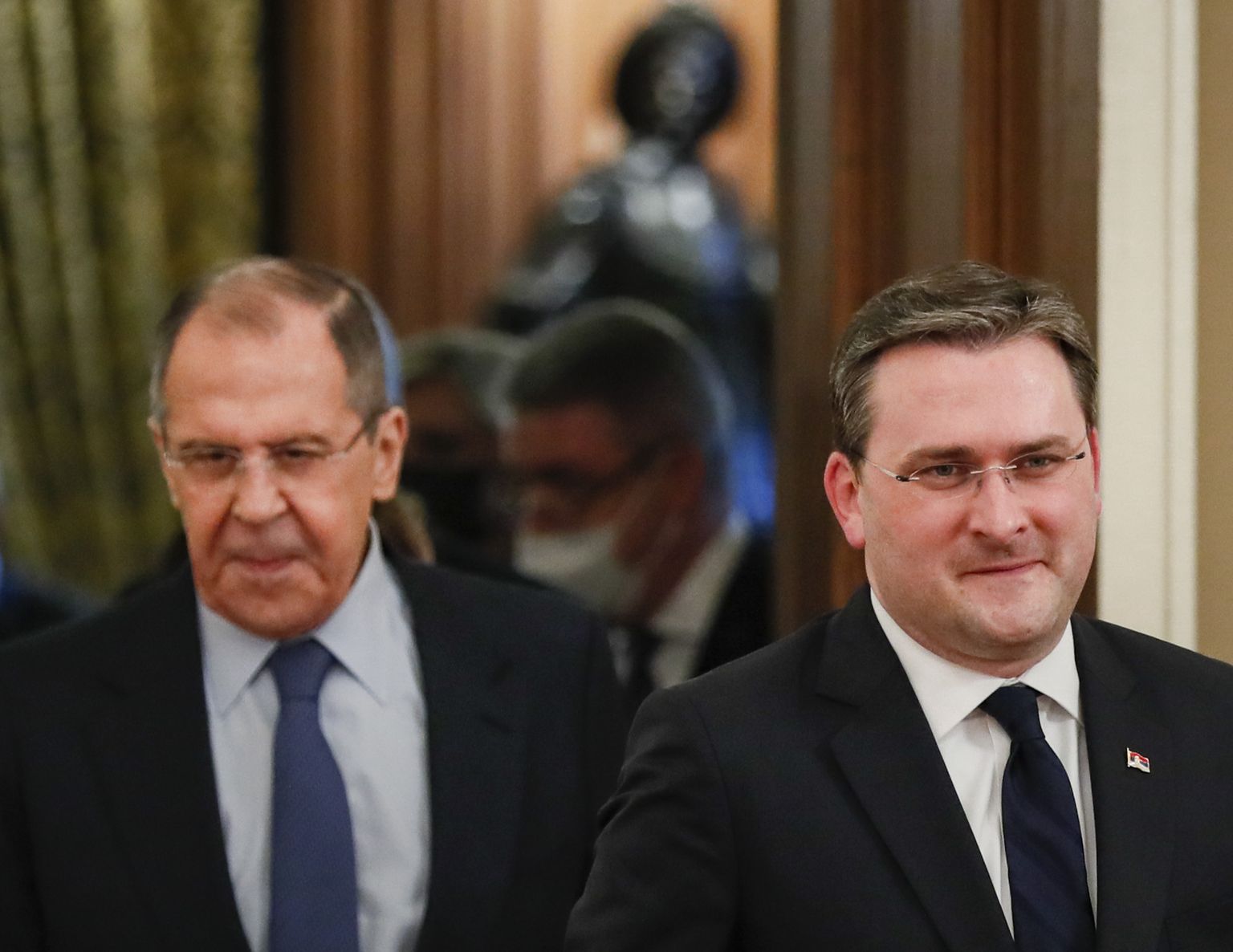 Vene välisminister Sergei Lavrov ja tema Serbia ametivend Nikola Selaković mullu Moskvas.
