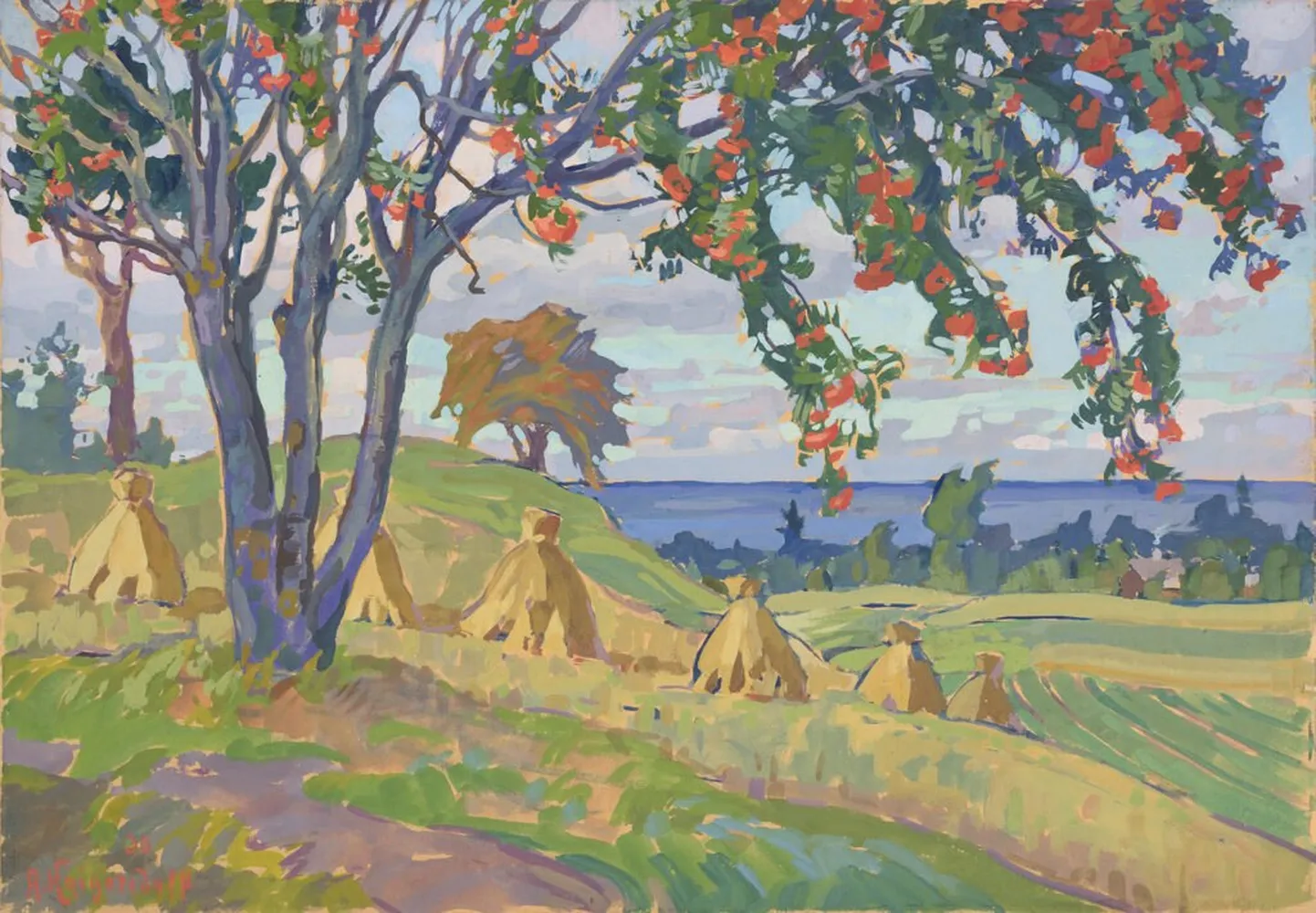 Anatoli Kaigorodov «Sügis» (1930). Tempera paberil. 35.4 cm x 50.9 cm.