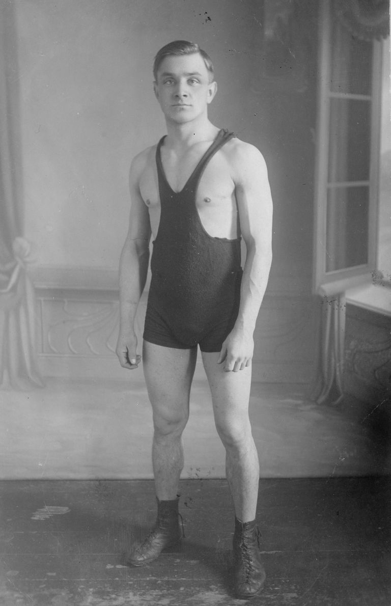 Võistlusvalmis Eduard Pütsep – juba olümpiavõitjana (u 1925).