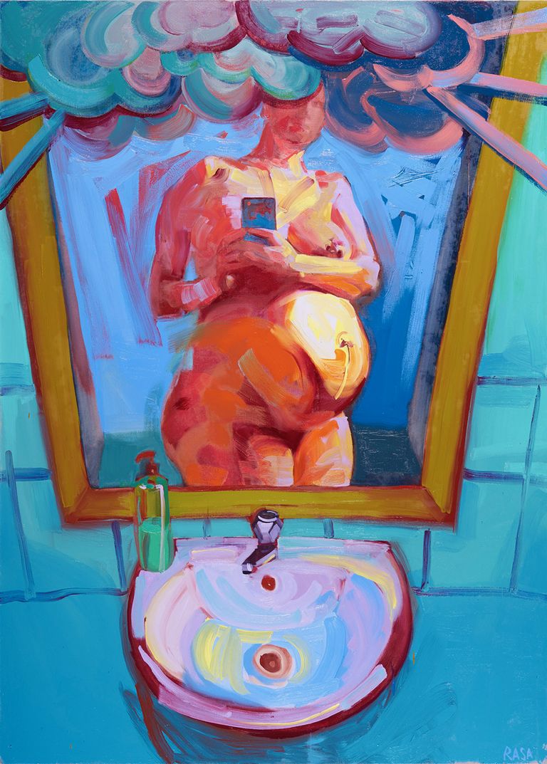 Rasa Jansone, "Labā roka V" no gleznu cikla "Labā roka", 2019.