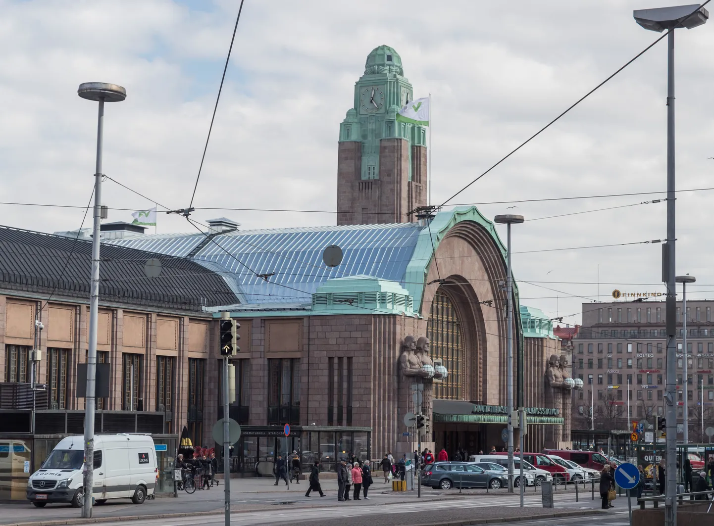 Helsingi raudteejaam, mille lähedal õnnetus toimus.