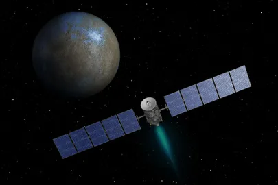 Kunstniku nägemus Dawn'ist ja Ceres'est. Foto: Scanpix