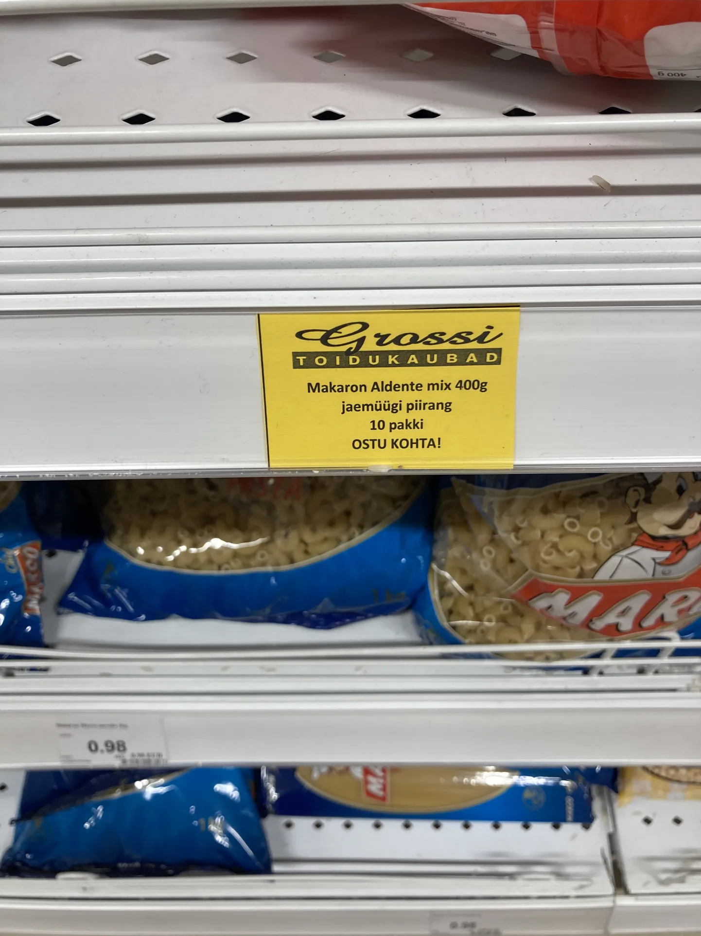 Piirangud Grossi poes