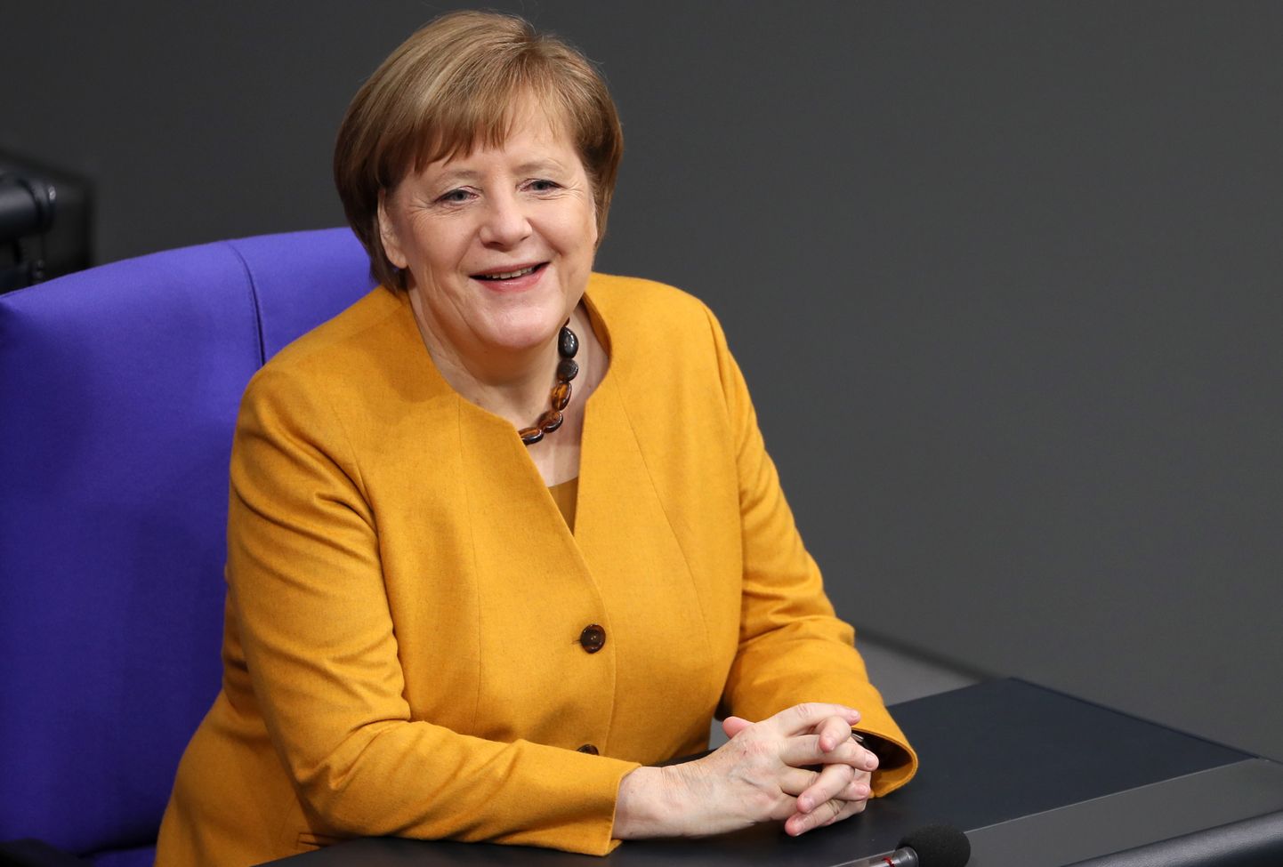 Saksamaa kantsler Angela Merkel eile Bundestagi istungil.