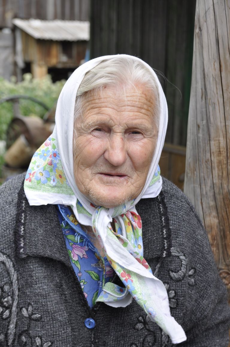 Krestjanski küla üks viimaseid seto keele rääkijaid, 80-aastane Haavapuu Anna.