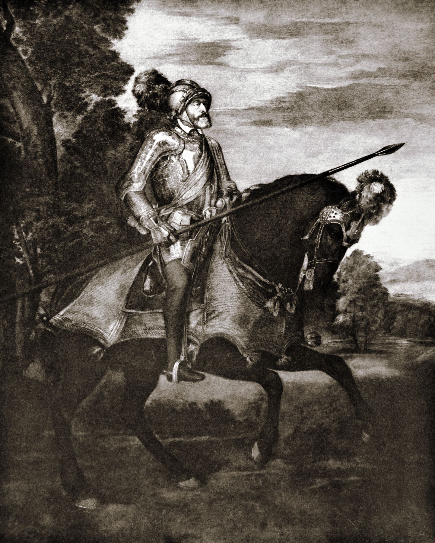 Tiziano Vecellio "Imperaator Karl V portree".