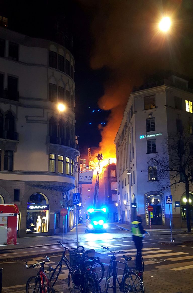 Põleng Stockholmi kesklinnas.