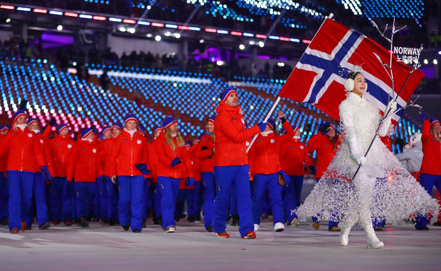 Norra koondis olümpiamängude avamisel.