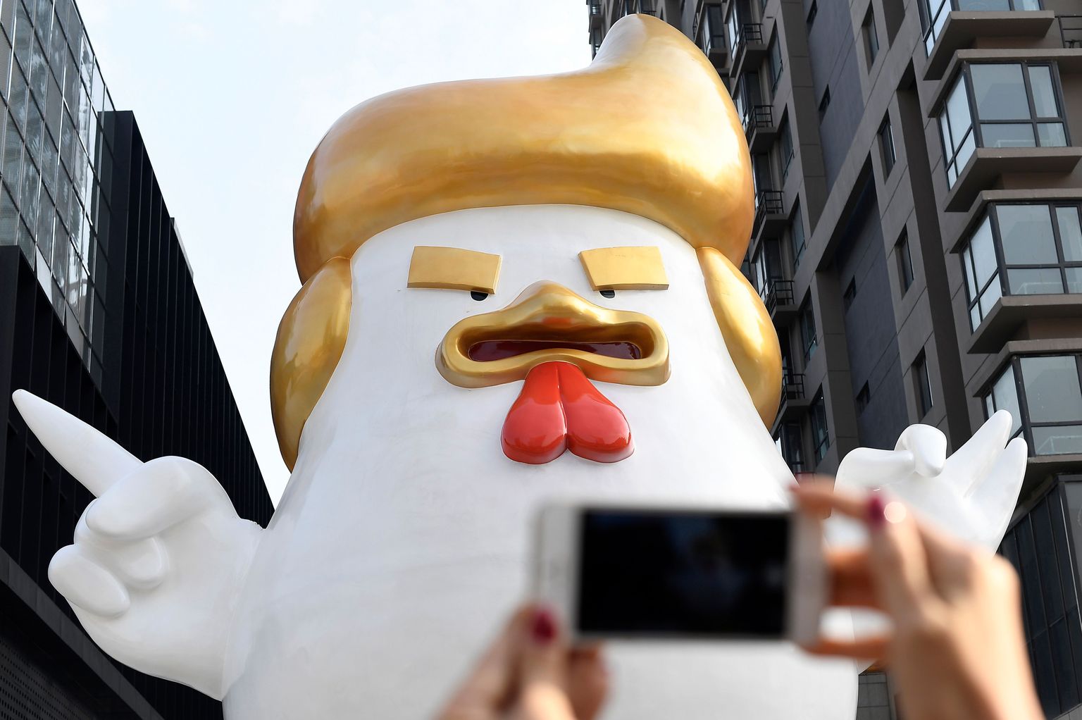 Donald Trumpi meenutav kukekuju Hiinas