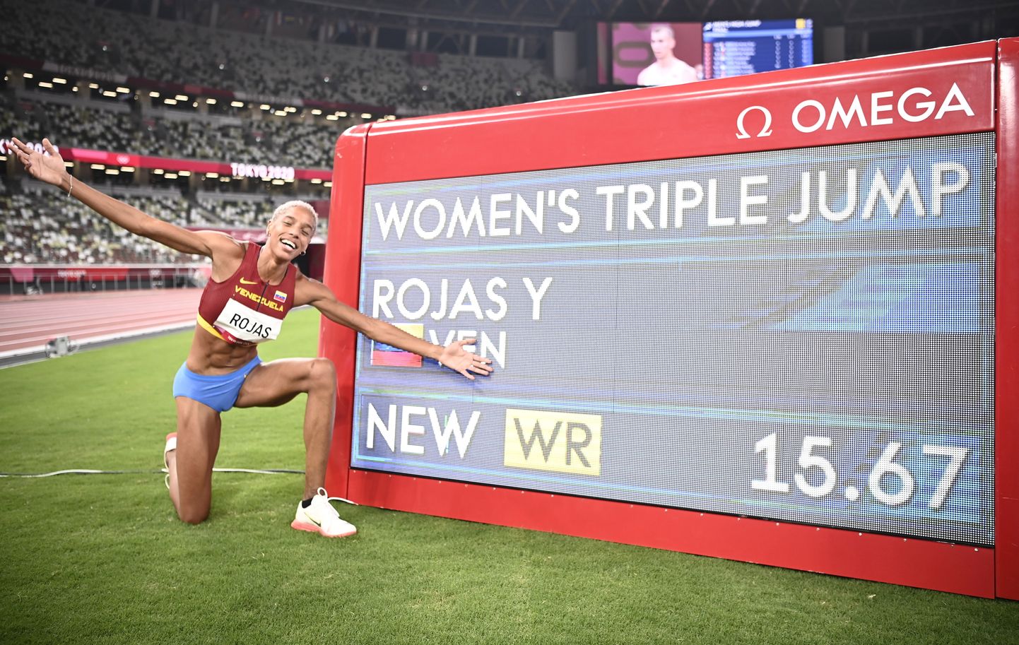 Olümpiavõitja ja maailmarekordinaine Yulimar Rojas.