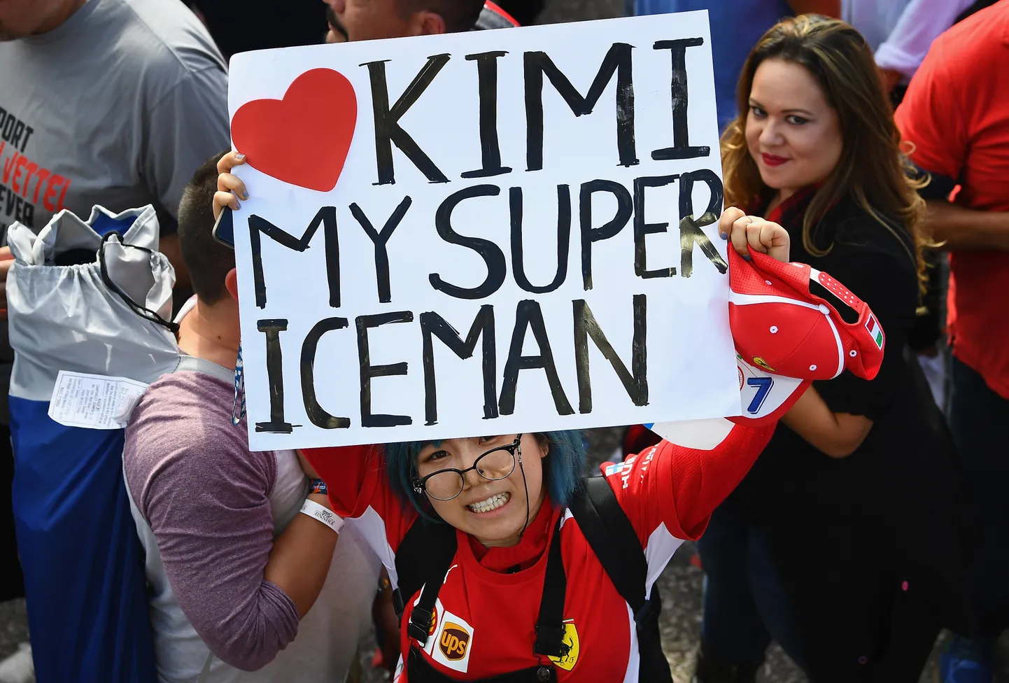 Kimi Räikköneni fänn USA etapil.