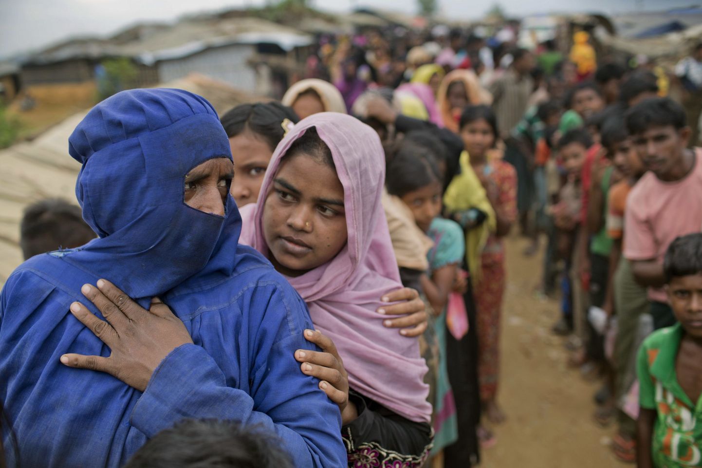 Rohingja põgenikud Bangladeshi põgenikelaagris.