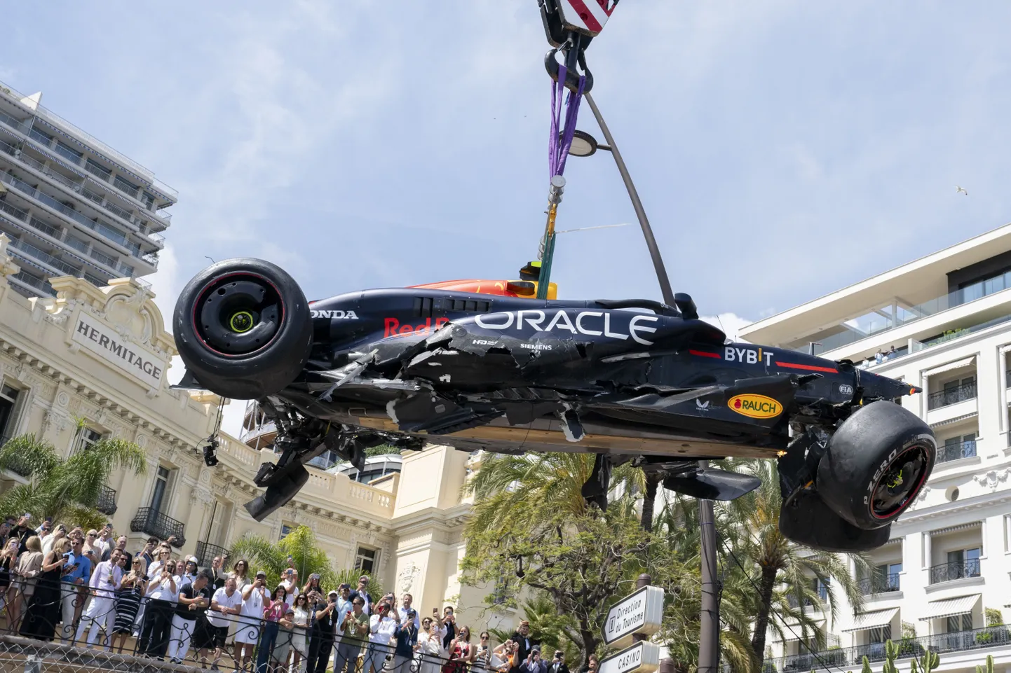 Selline nägi Sergio Perezi vormel välja pärast Monaco GP õnnetust.