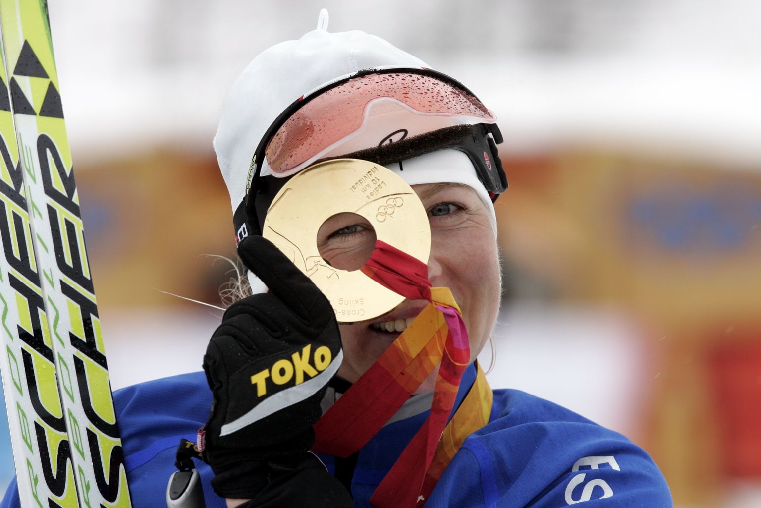 Kristina Šmigun-Vähi tõi Eestile Torino olümpiamängudelt kaks kuldmedalit.