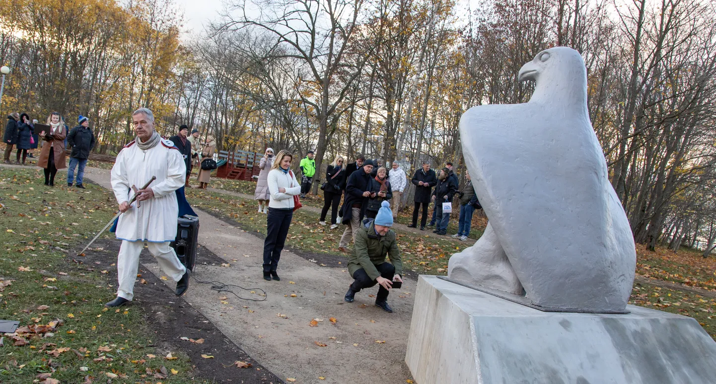 В парке мызы Сака теперь стоит статуя орла высотой почти два метра.