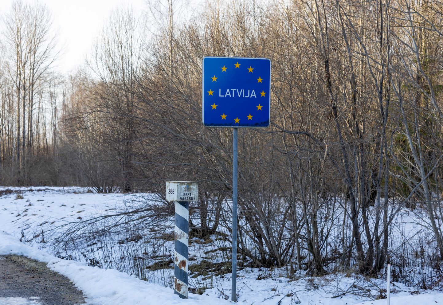 Eesti-Läti piiripunkt.