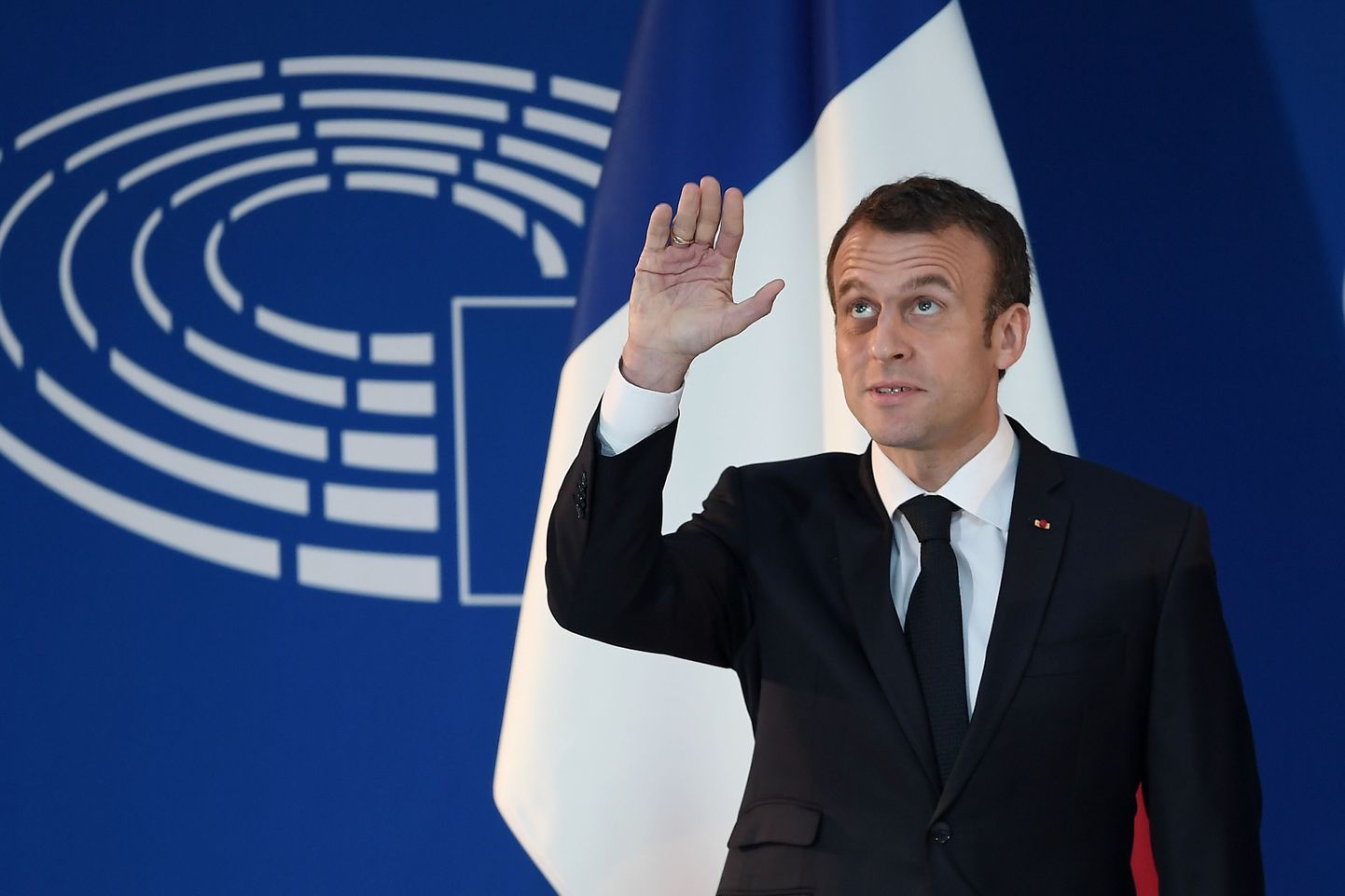 Emmanuel Macron europarlamendis.