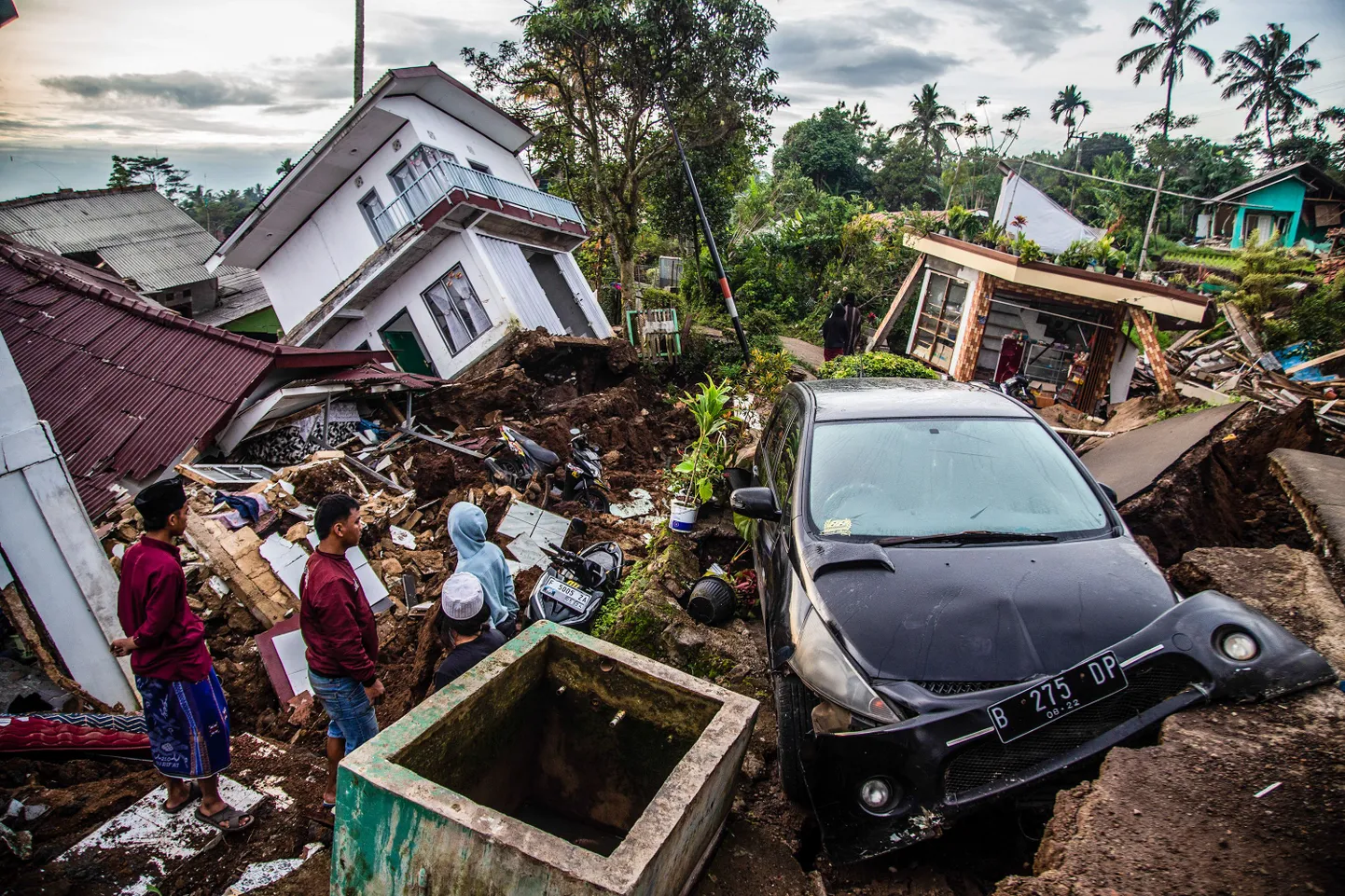 Indoneesia maavärina tekitatud purustused.
