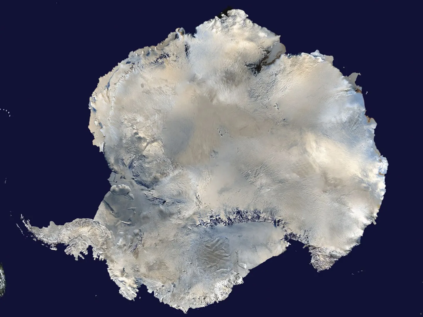 Satelliidifoto Antarktikast.