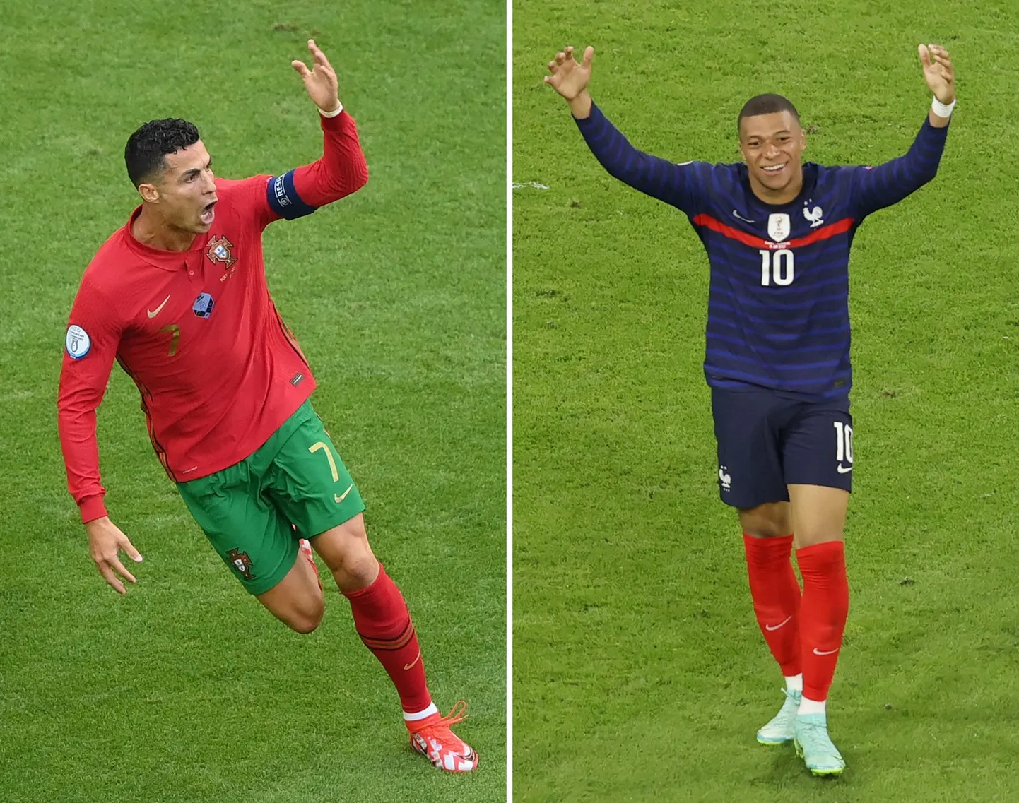 Kes keda? Kas Cristiano Ronaldo (vasakul) või Kylian Mbappe?