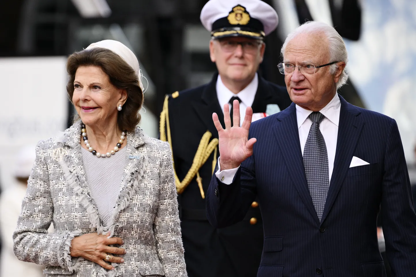 Zviedrijas karalis Kārlis XVI Gustavs un karaliene Silvija