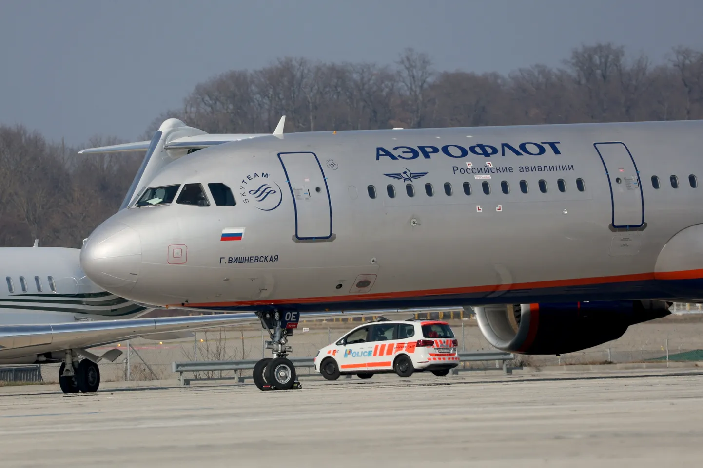 Aerofloti lennuk. Foto on illustreeriv.