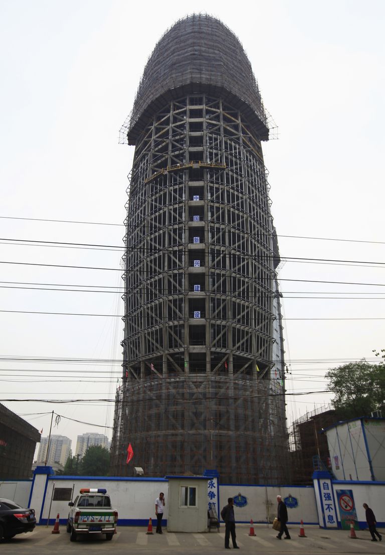 Selline nägi välja People's Daily maja Pekingis ehituse ajal.