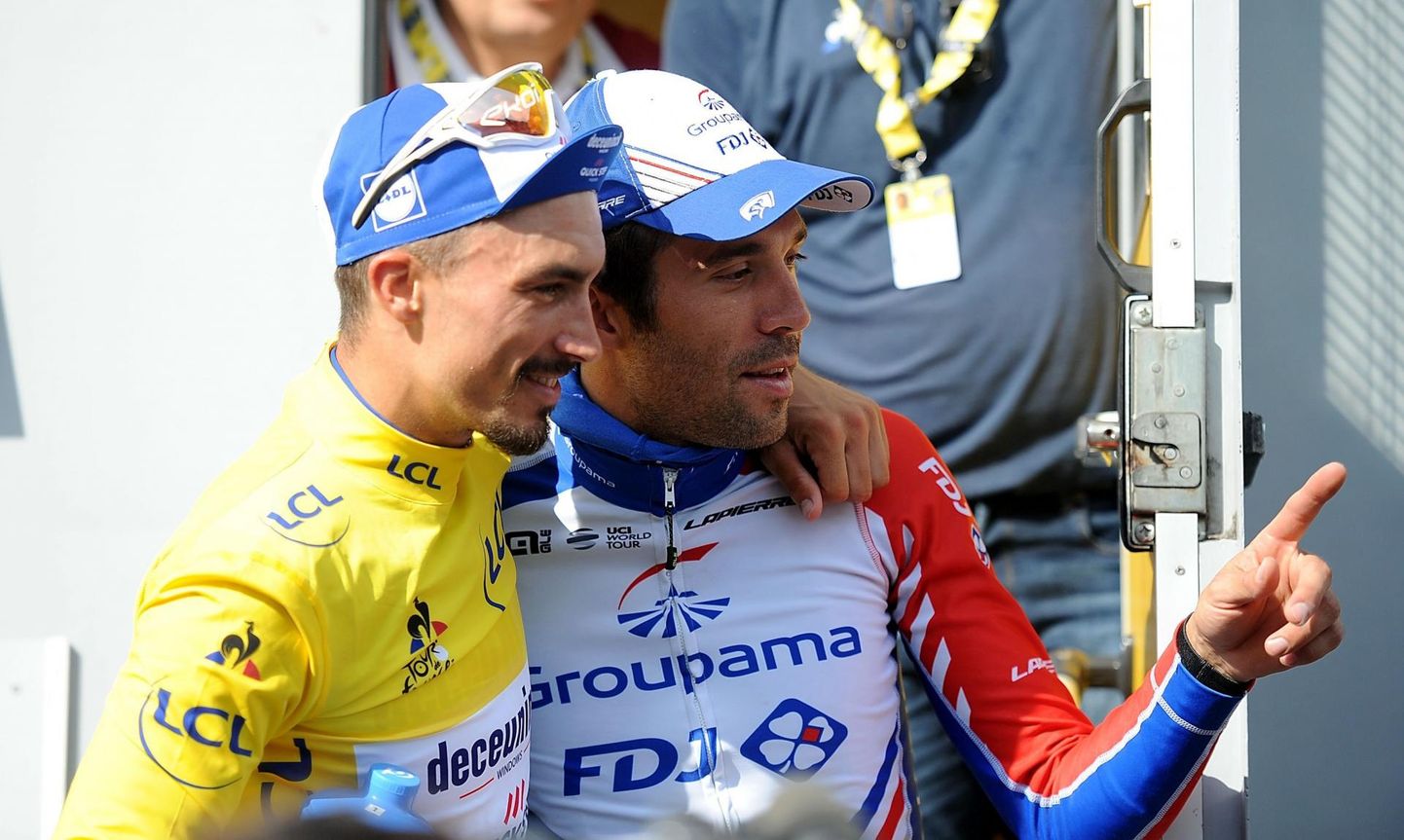 Prantslaste kaks lootust, kollases liidrisärgis Julien Alaphilippe ja Tour de France’il hetkel neljandat kohta hoidev Thibault Pinot