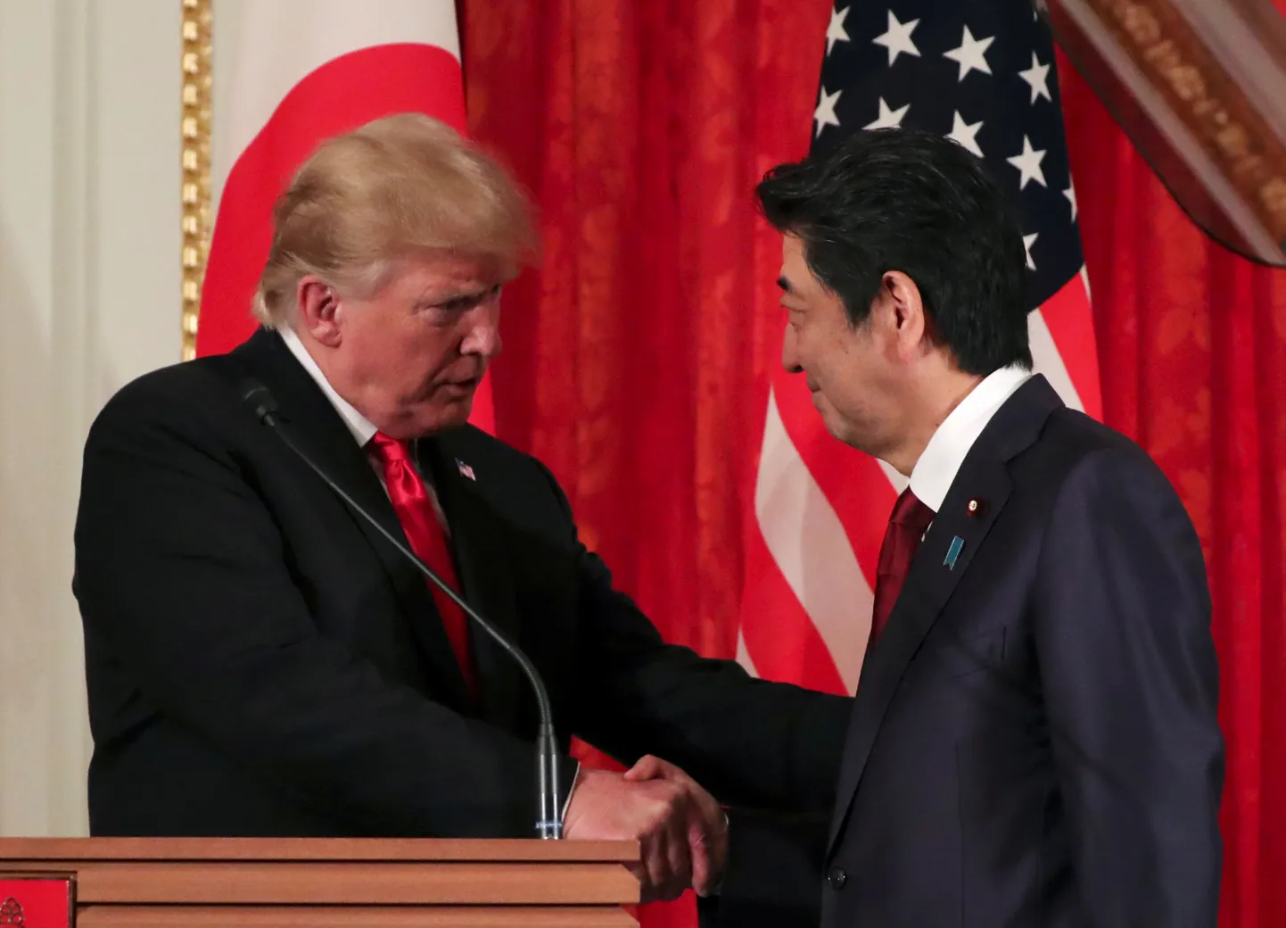 USA president Donald Trump ja Jaapani peaminister Shinzo Abe.
