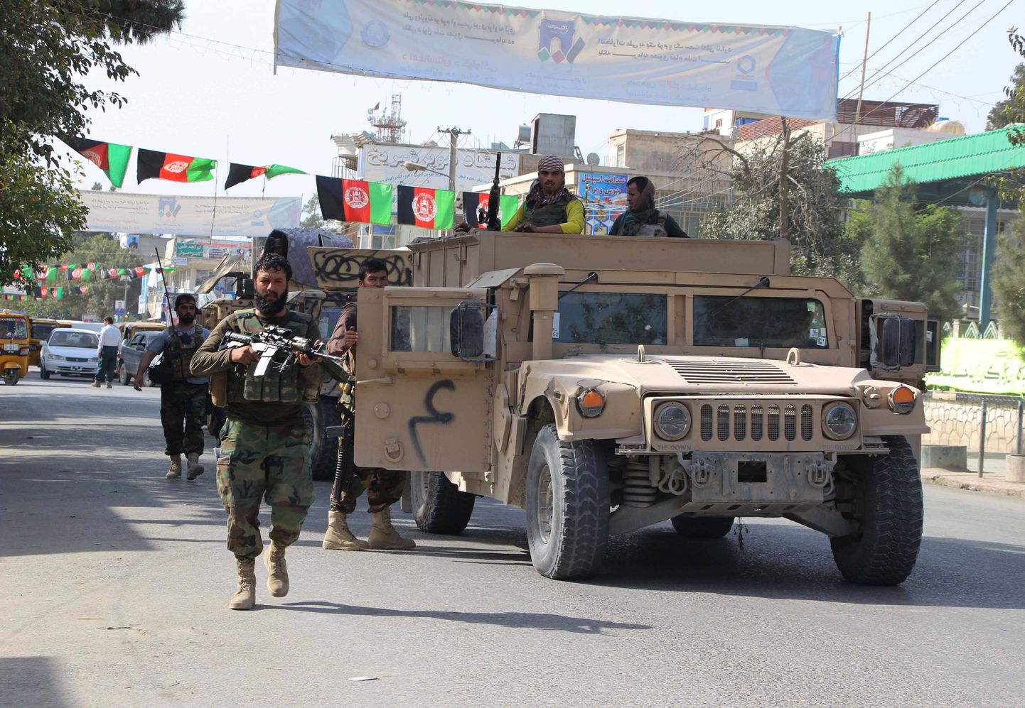 Afganistani sõdurid Kunduzis.