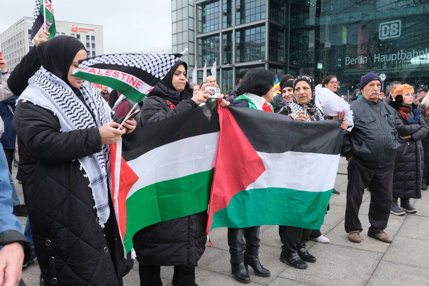 A protest in solidarity with Gaza in Berlin.