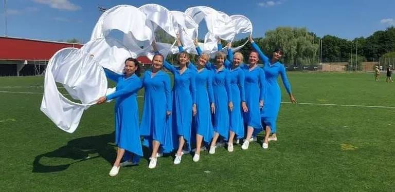 Pärnu võimlemisklubi Rüht naiste võimlemisrühm A le Coq Arenal.