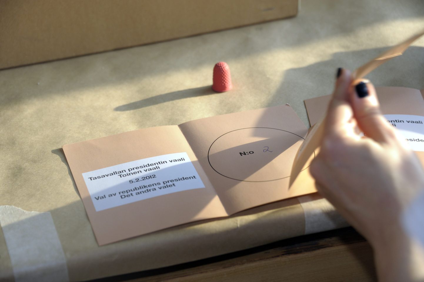 Presidendivalimiste teise vooru hääletussedelid