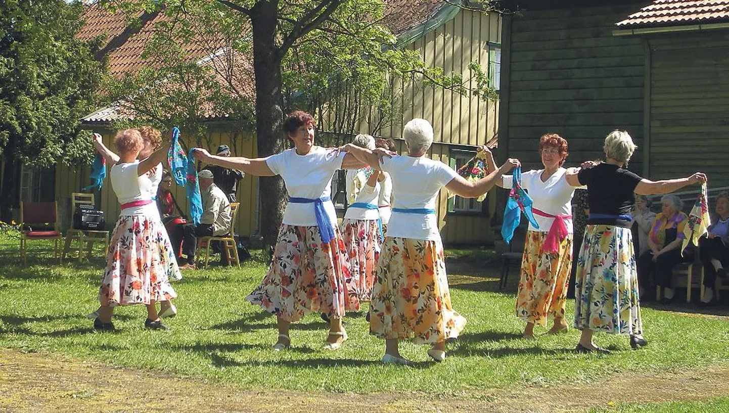 Aiapeol Jannseni õues võis näha läbilõiget Vana-Pärnu kultuurikeskuse kollektiivide tegevusest, Pärnu suleklubi liikmetest kuni tantsijate-võimlejate ja karmoškamängijateni.