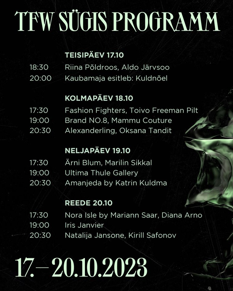 Tallinn Fashion Week sügis 2023.