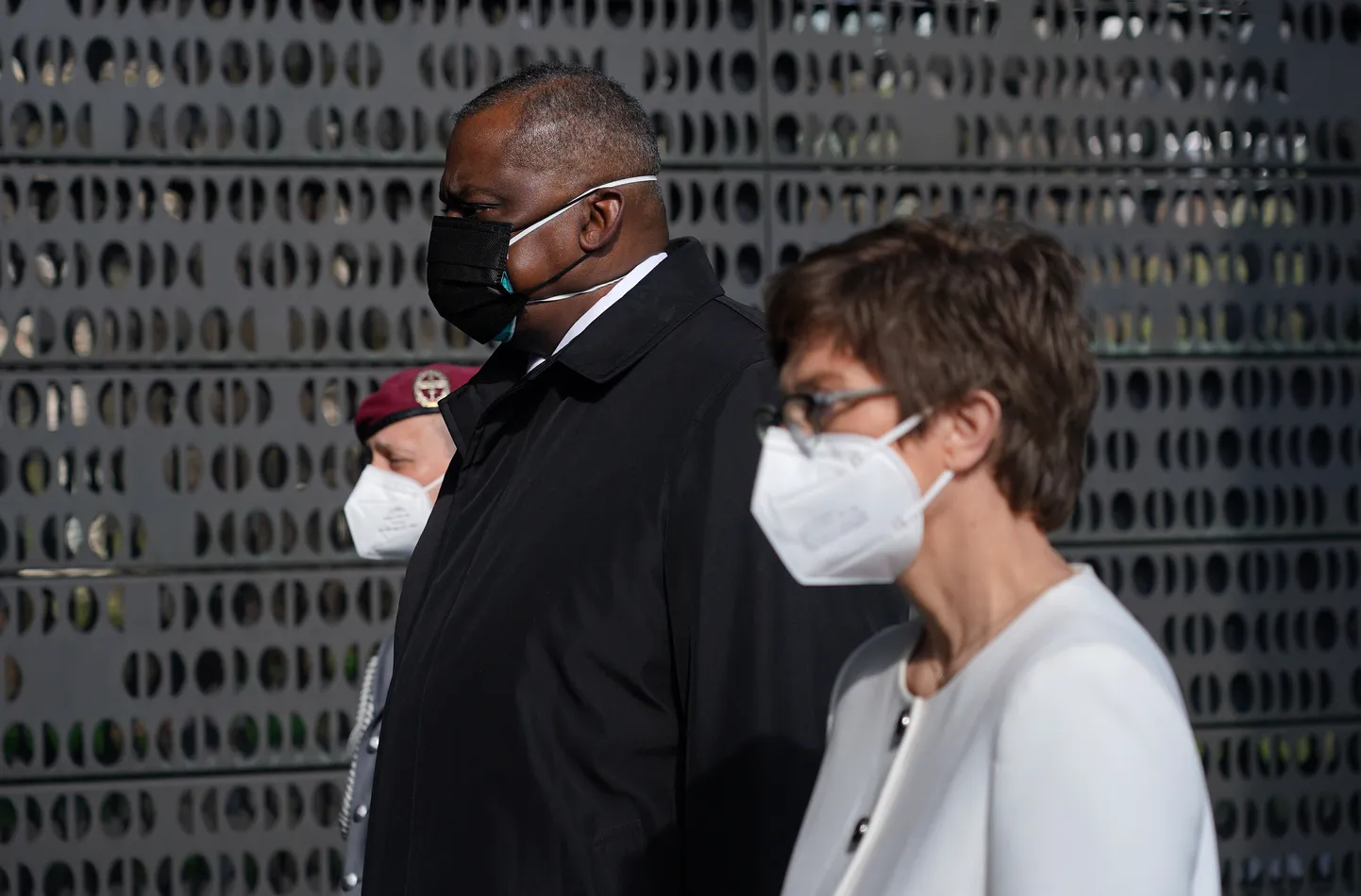 USA kaitseminister Lloyd Austin ja Saksamaa kaitseminister Annegret Kramp-Karrenbauer Berliinis.