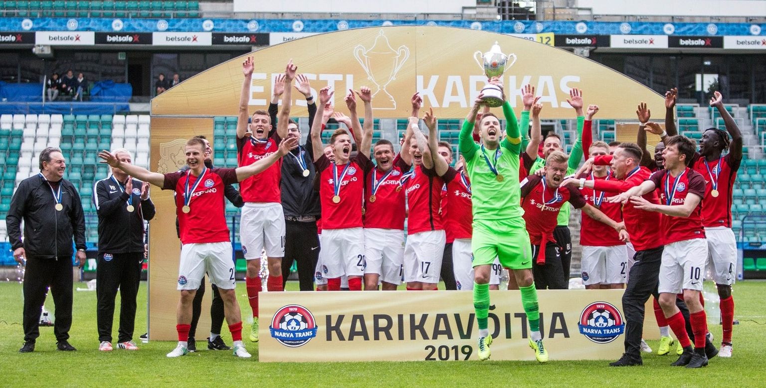 Narva Transi tänavuse hooaja säravaim hetk − Eesti karika võit maikuus Lilleküla staadionil. Sealtpeale on kõik allamäge läinud.