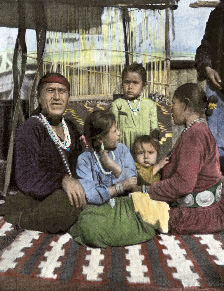 Navaho indiaanlased, foto umbes 1900. aastast