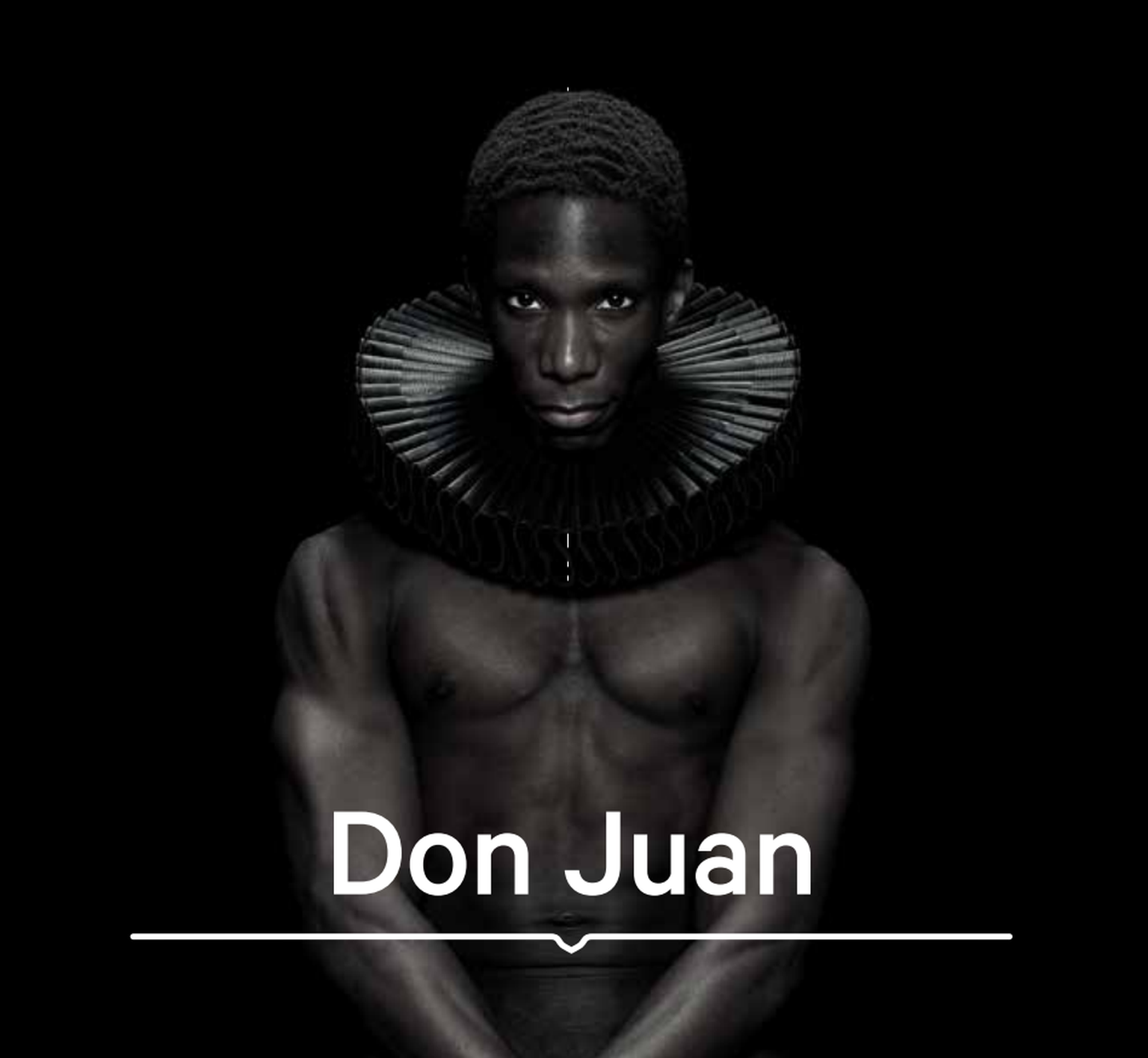 Giorgio Madia lavastuse «Don Juan» kavaleht, fotol Brandon Alexander, üks don Juani osatäitjatest