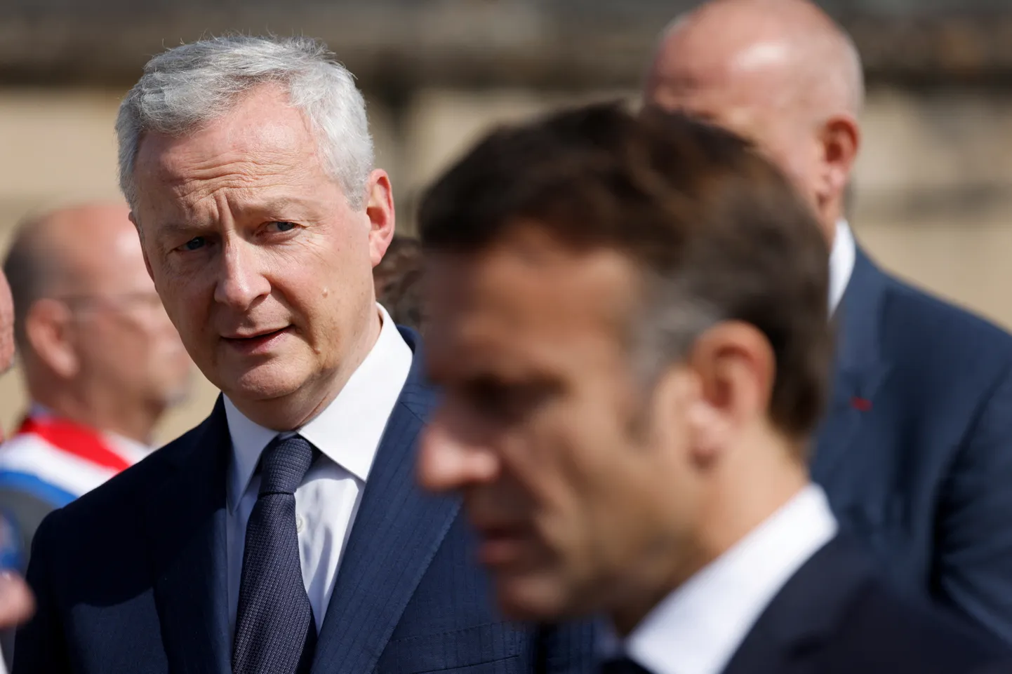 Prantsuse rahandusminister Bruno Le Maire ja president Emmanuel Macron.