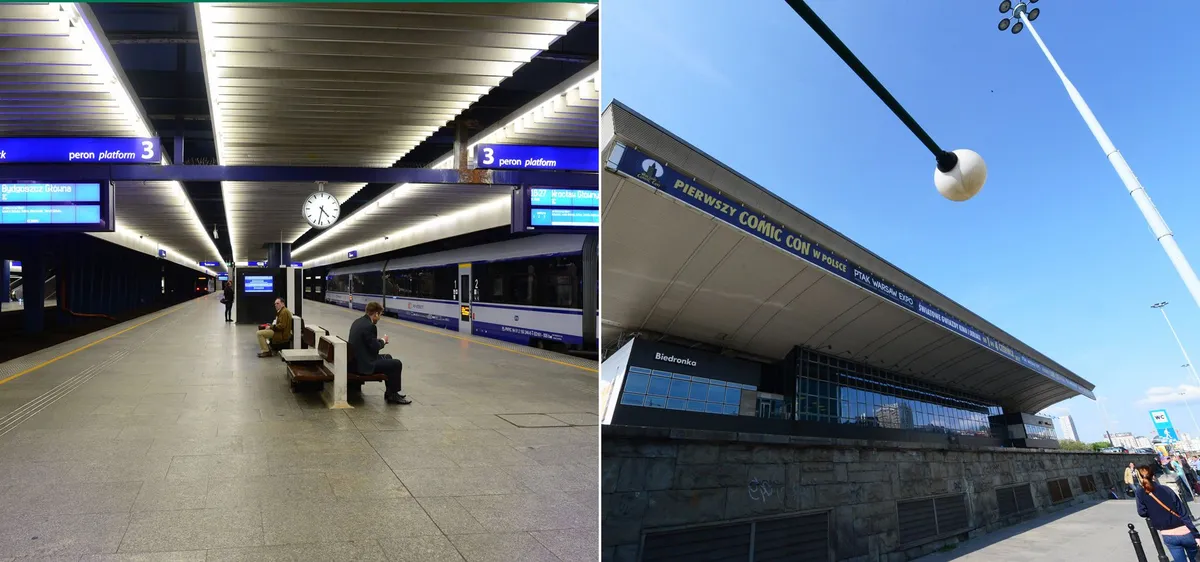 Varssavi vaksal on suurejooneline nii seest kui ka väljast.