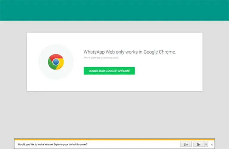 WhatsApp Web šobrīd darbojas tikai interneta pārlūkā Google Chrome