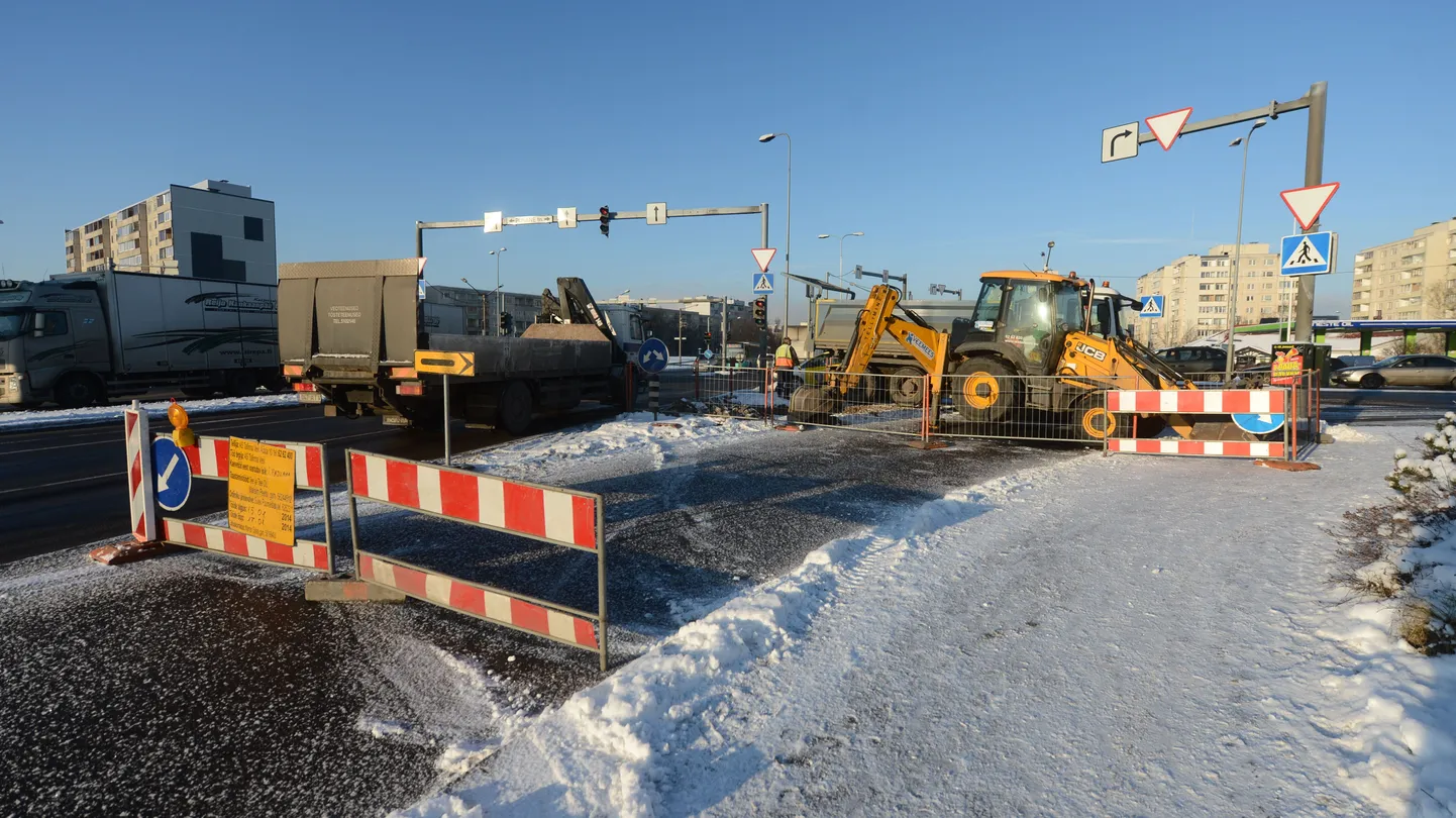 Veeavarii Lasnamäel.