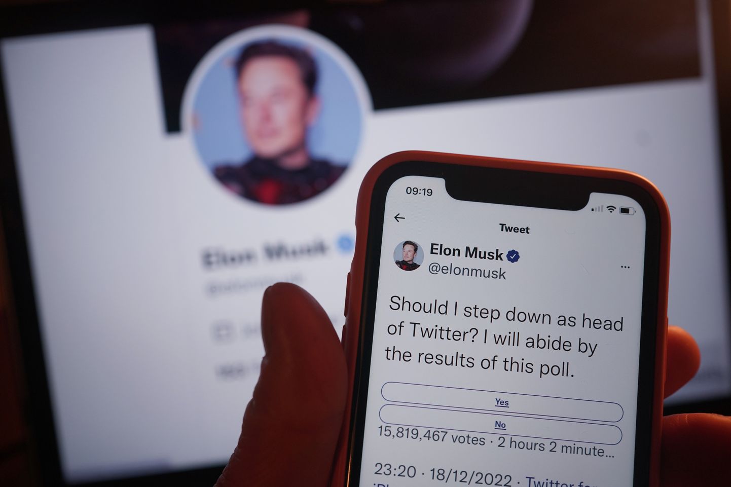 Elon Muski ei taha enamus Twitteri kasutajaid enam näha firma tegevjuhina, selgus hääletusest, mille Musk ise korraldas.
