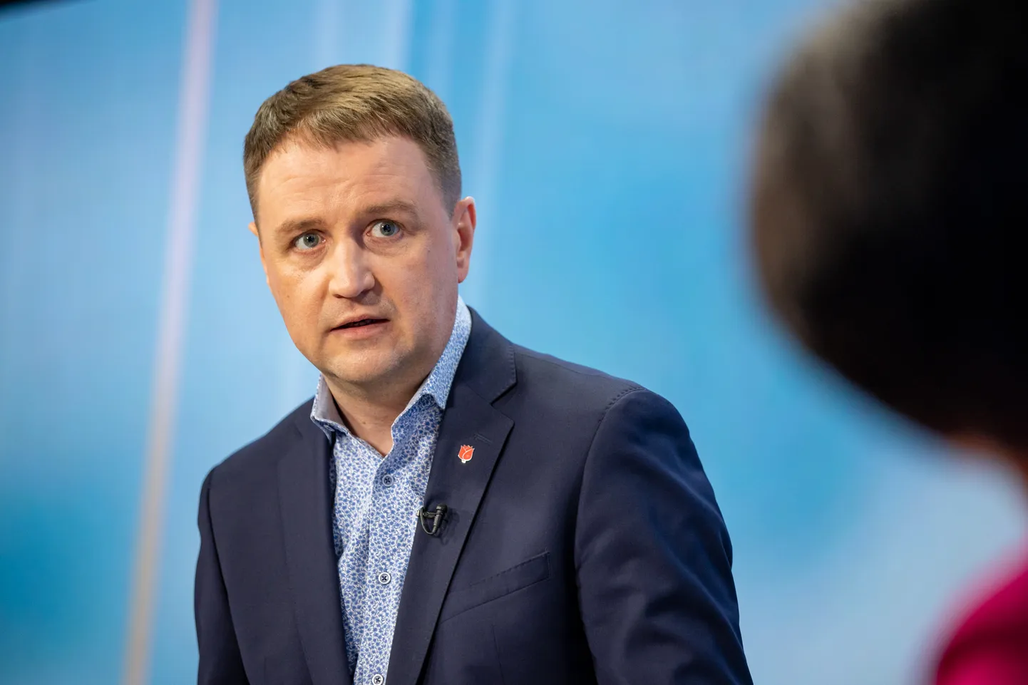 26.05.2023. Tallinn. Saade Otse Postimehest, saatekülalised Odinets ja Kõlvart. Eduard Odinets. Foto Eero Vabamägi, Postimees